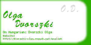 olga dvorszki business card